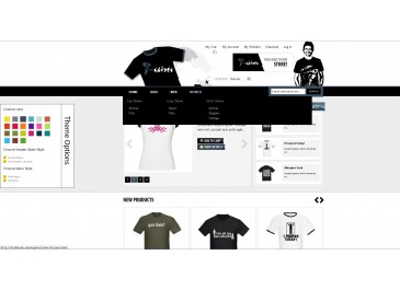 Magento T-shirts  商城 12种颜色自由切换