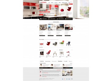 Magento 家具商城 红白气质